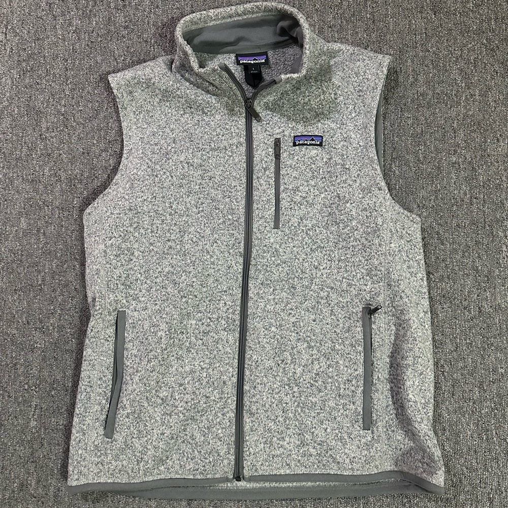 Patagonia Gray Zip Up Sweater Vest